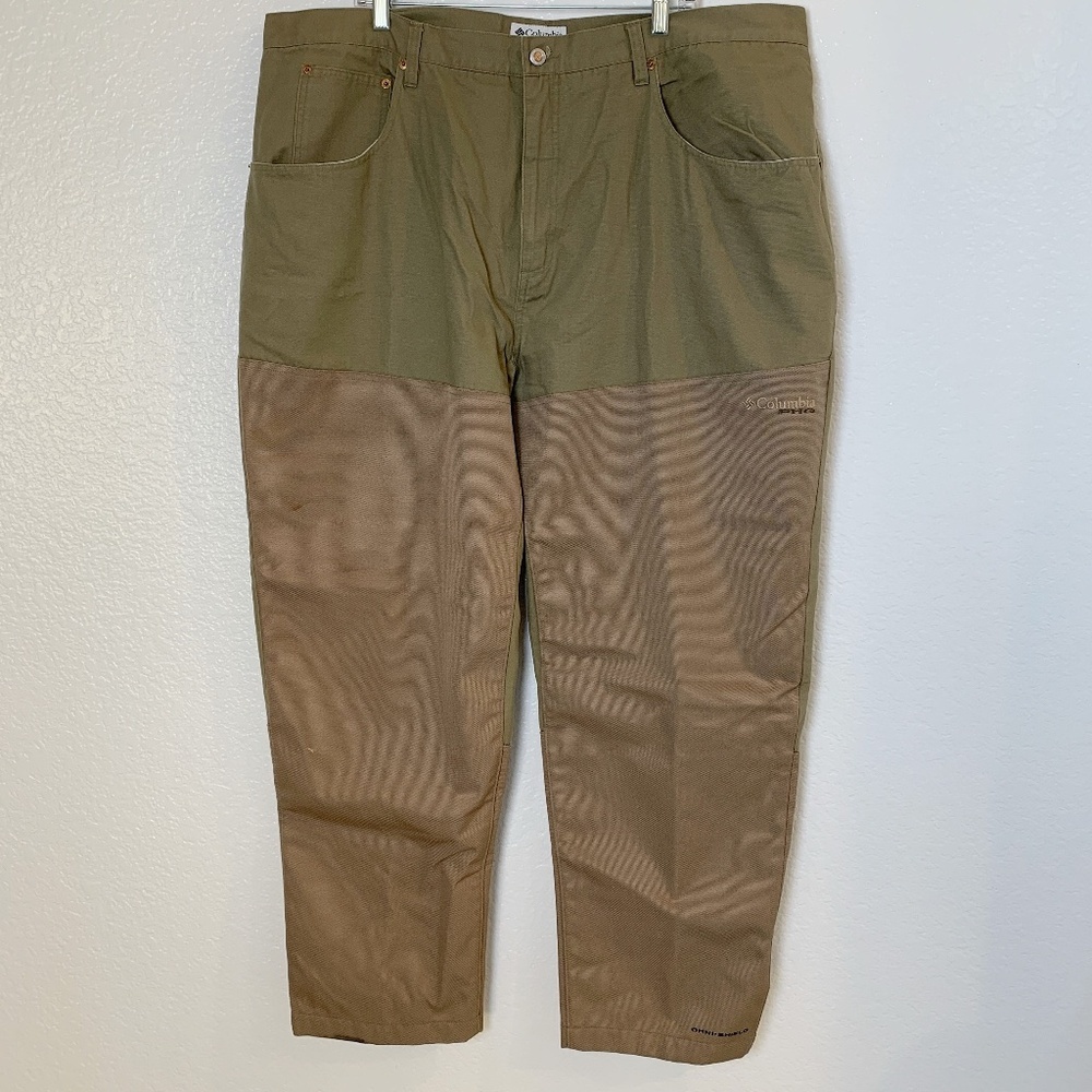 Columbia PHG Performance Hunting Pants Men Sz 46X32 Omni-Shield Brushguard Legs